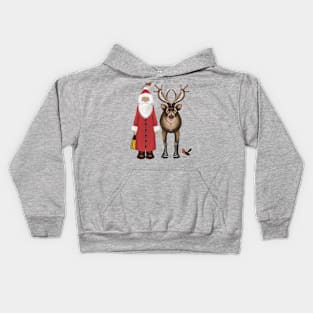 father christmas rudolph Kids Hoodie